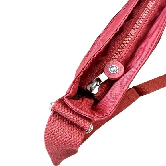 Kipling Coral Crossbody Bag Adjustable Strap Multiple Compartments Like New - Picture 8 of 14